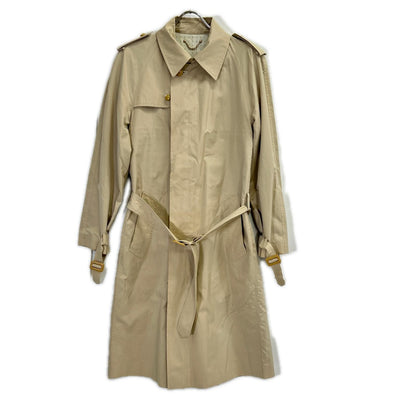 LOUIS VUITTON Walnut Button Cotton Silk Coat Beige Size 46
