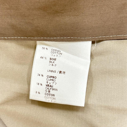 LOUIS VUITTON Walnut Button Cotton Silk Coat Beige Size 46