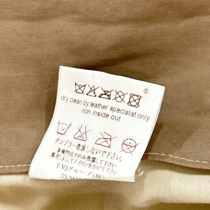 LOUIS VUITTON Walnut Button Cotton Silk Coat Beige Size 46