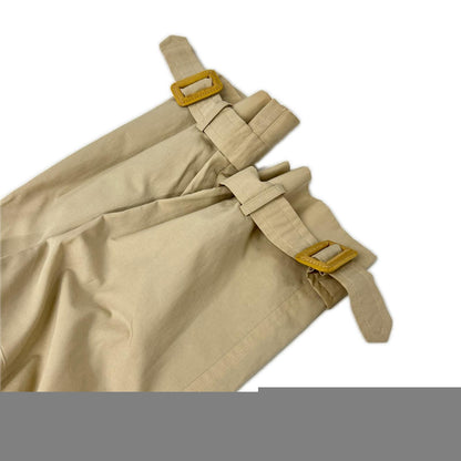 LOUIS VUITTON Walnut Button Cotton Silk Coat Beige Size 46