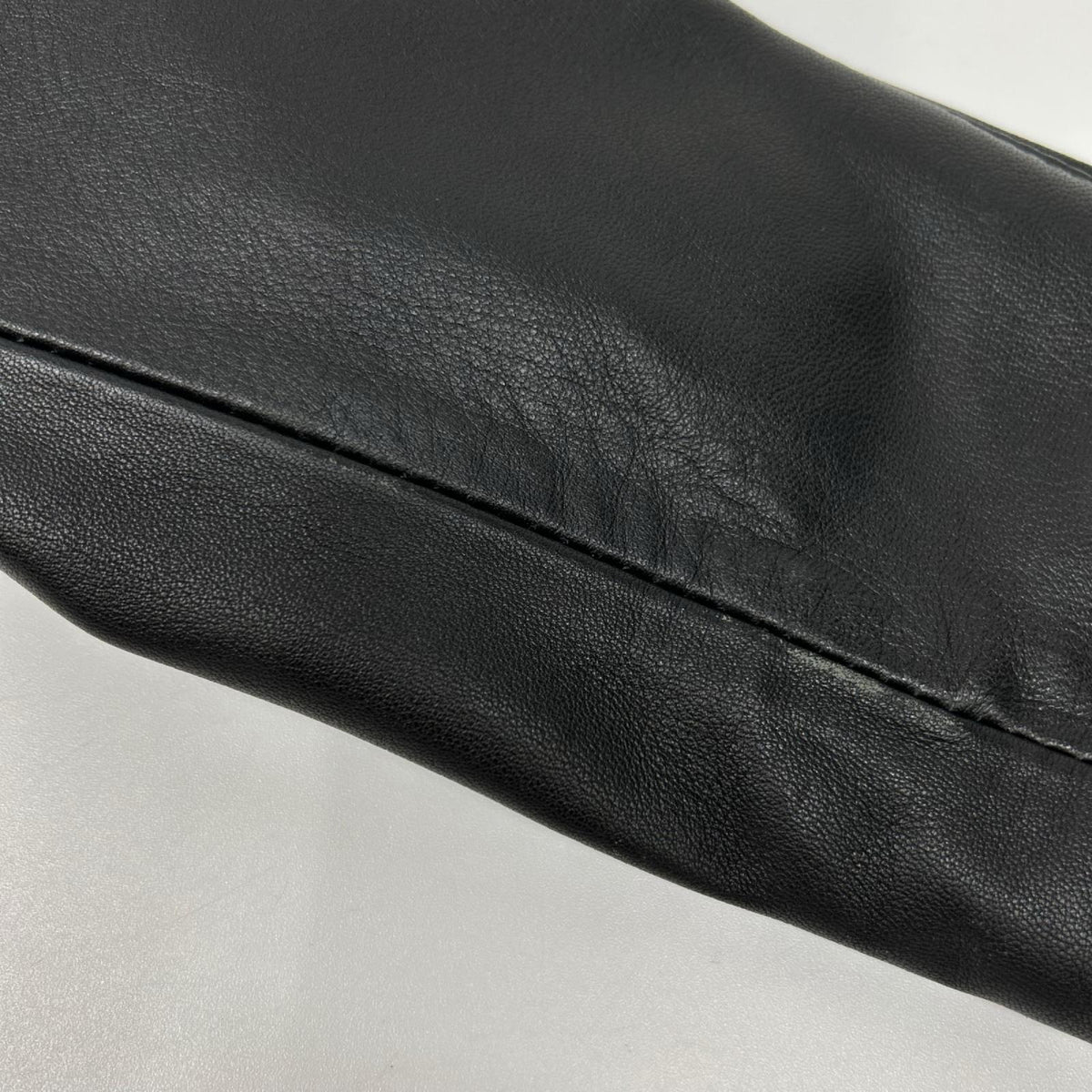 Replay Black Lamb Leather Double Riders Jacket Size 48