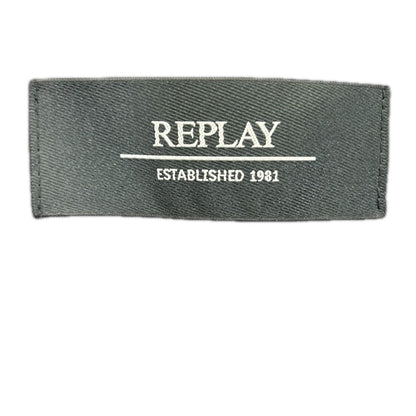 Replay Black Lamb Leather Double Riders Jacket Size 48