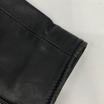 Replay Black Lamb Leather Double Riders Jacket Size 48