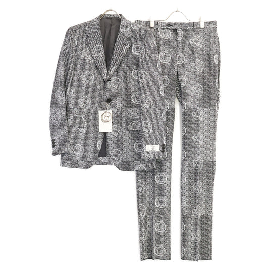 UNITED ARROWS Futura for Nigold 3B Pattern Suit Gray Size 46