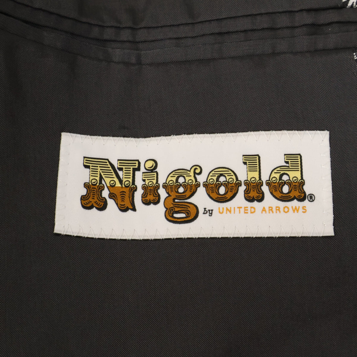 UNITED ARROWS Futura for Nigold 3B Pattern Suit Gray Size 46