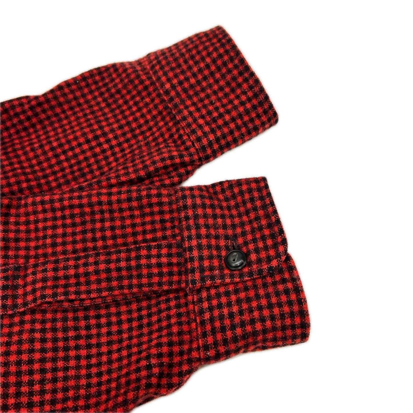 RRL Red Wool Check Elbow Patch Work Shirt Size L