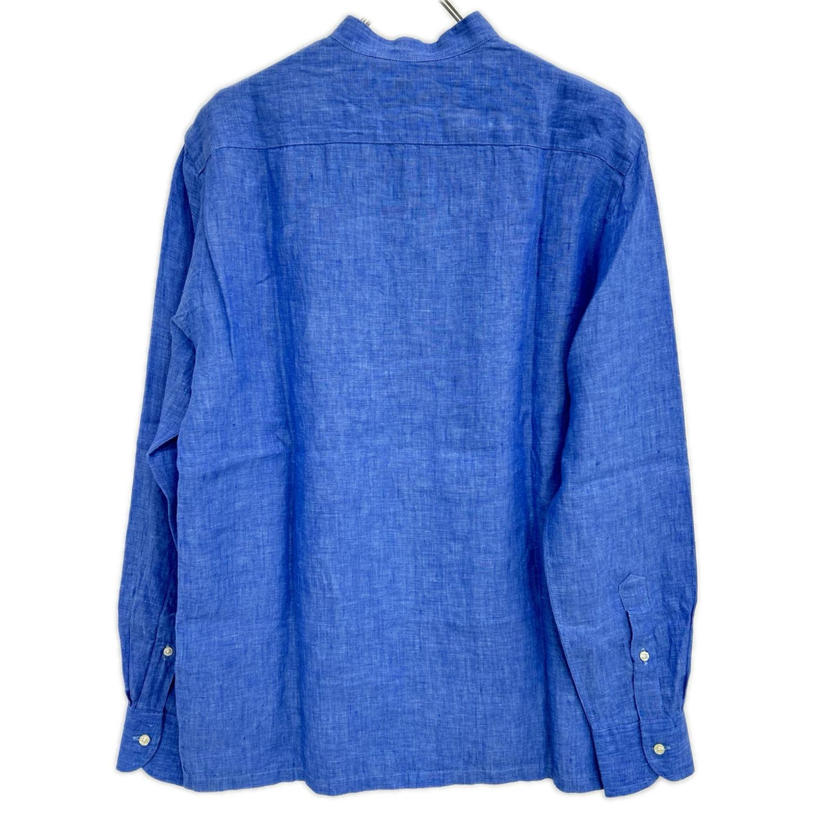 Guy Rover Blue Linen Henley Neck Shirt Size S