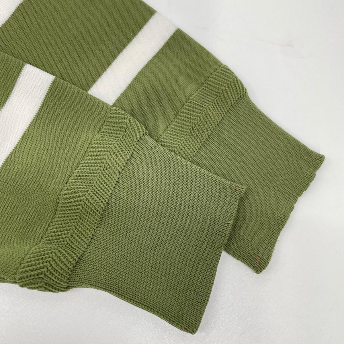 BRIEFING Green Stripe Crewneck Knit Pullover Size M