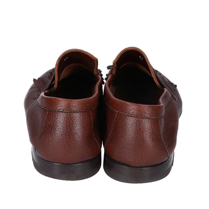 HENDERSON Leather Fringe Kilt Loafers Brown Size EU 41