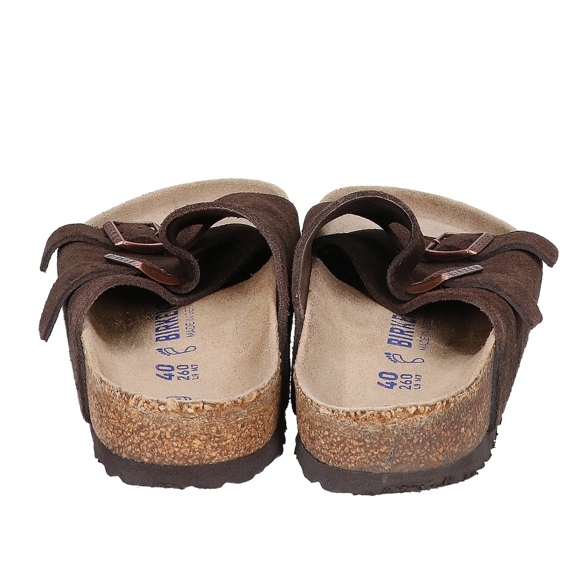 BIRKEN STOCK Zurich Suede Soft Sandals Brown Size UK7