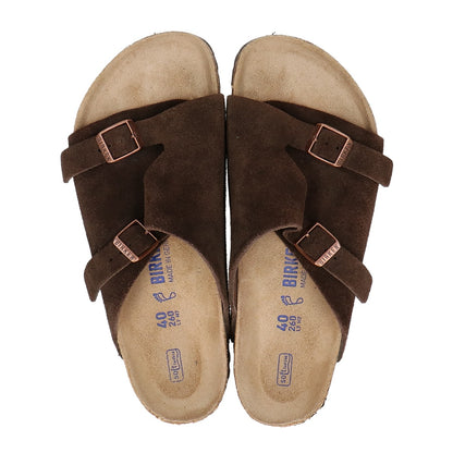 BIRKEN STOCK Zurich Suede Soft Sandals Brown Size UK7