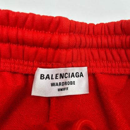 BALENCIAGA 22SS Red Embroidered Hoodie Size XXS