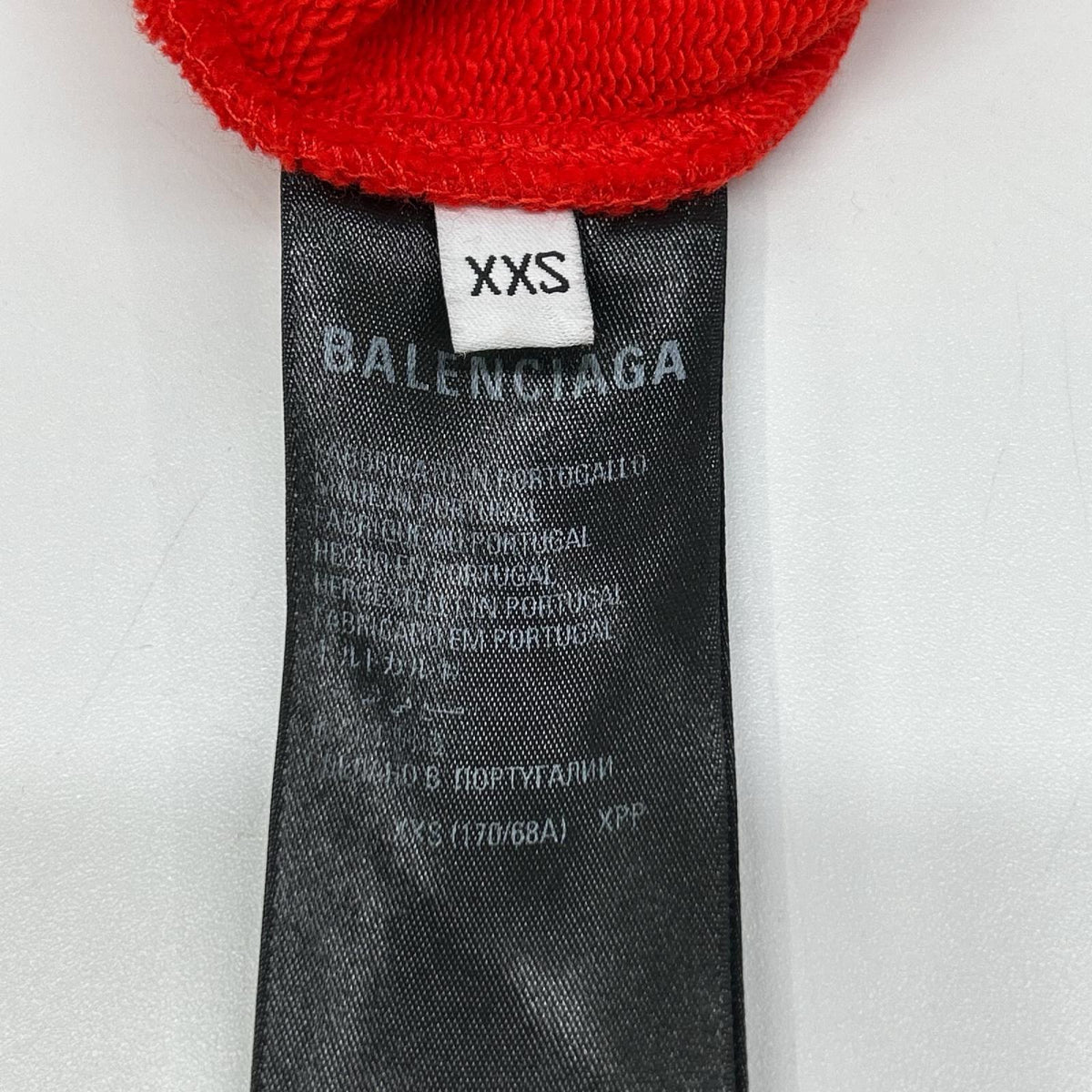 BALENCIAGA 22SS Red Embroidered Hoodie Size XXS