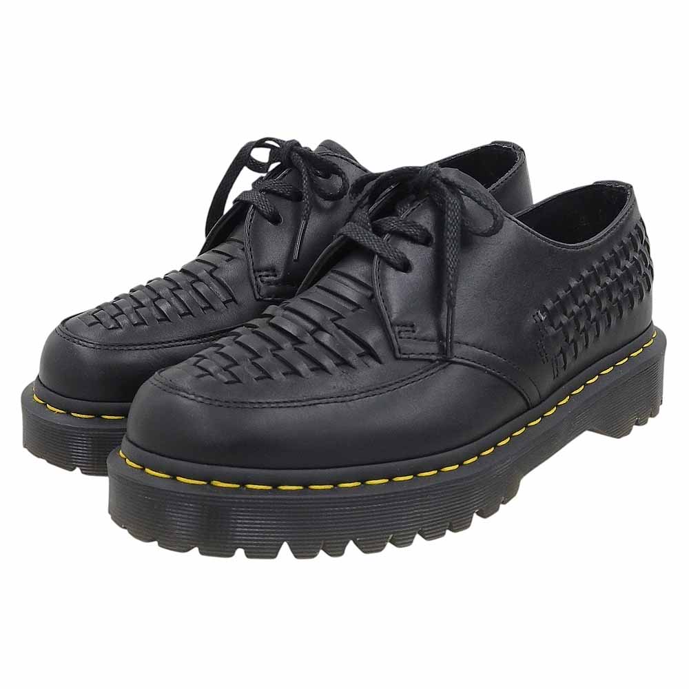 Dr.Martens BEX WVN 3-Hole Leather Sneakers Black Size 8(UK)