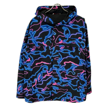 VALENTINO Neon Camo Print Nylon Reversible Overshirt Jacket Size 48