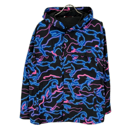 VALENTINO Neon Camo Print Nylon Reversible Overshirt Jacket Size 48