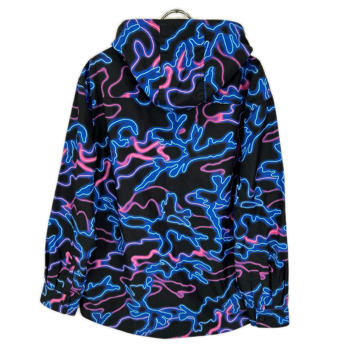 VALENTINO Neon Camo Print Nylon Reversible Overshirt Jacket Size 48