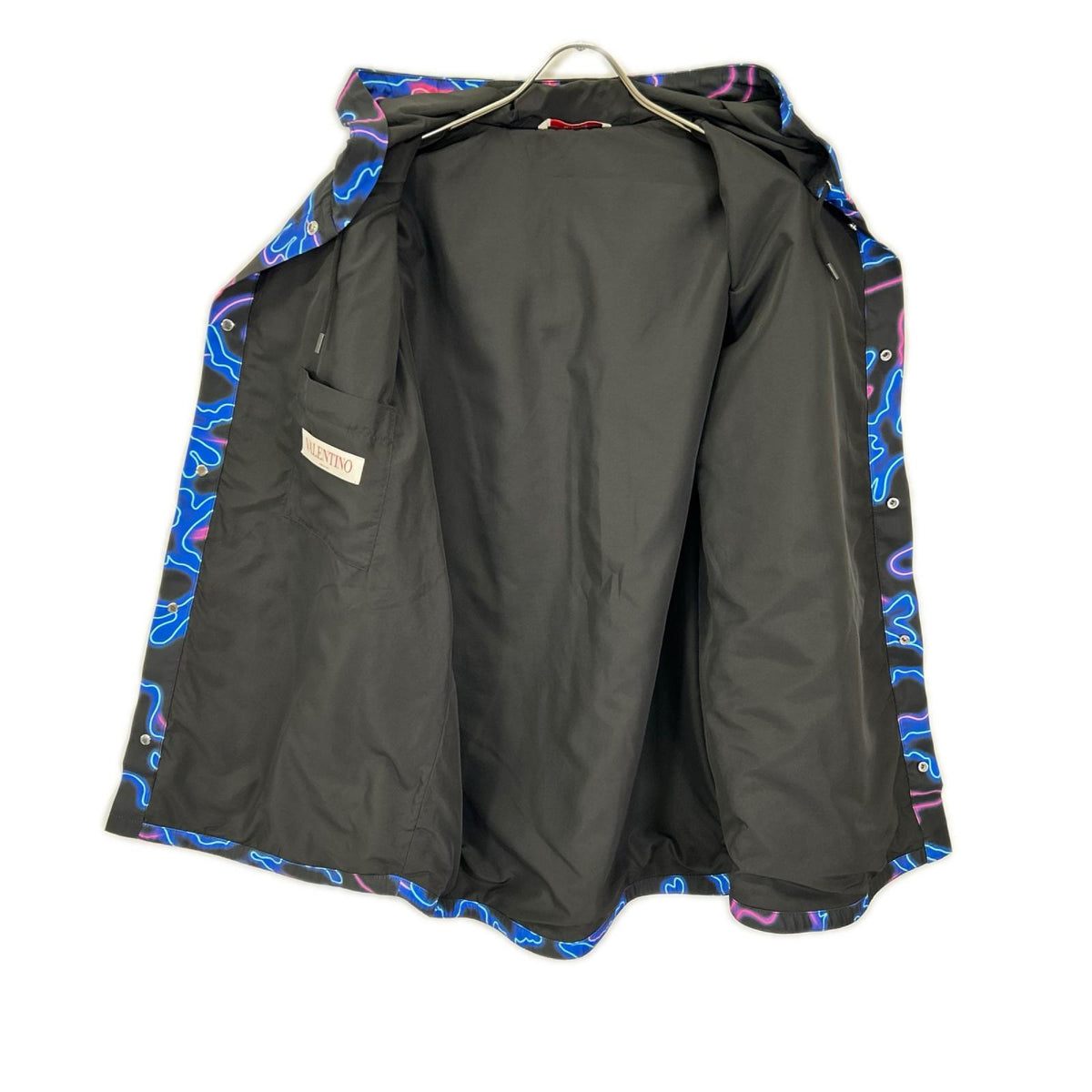 VALENTINO Neon Camo Print Nylon Reversible Overshirt Jacket Size 48