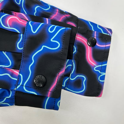 VALENTINO Neon Camo Print Nylon Reversible Overshirt Jacket Size 48