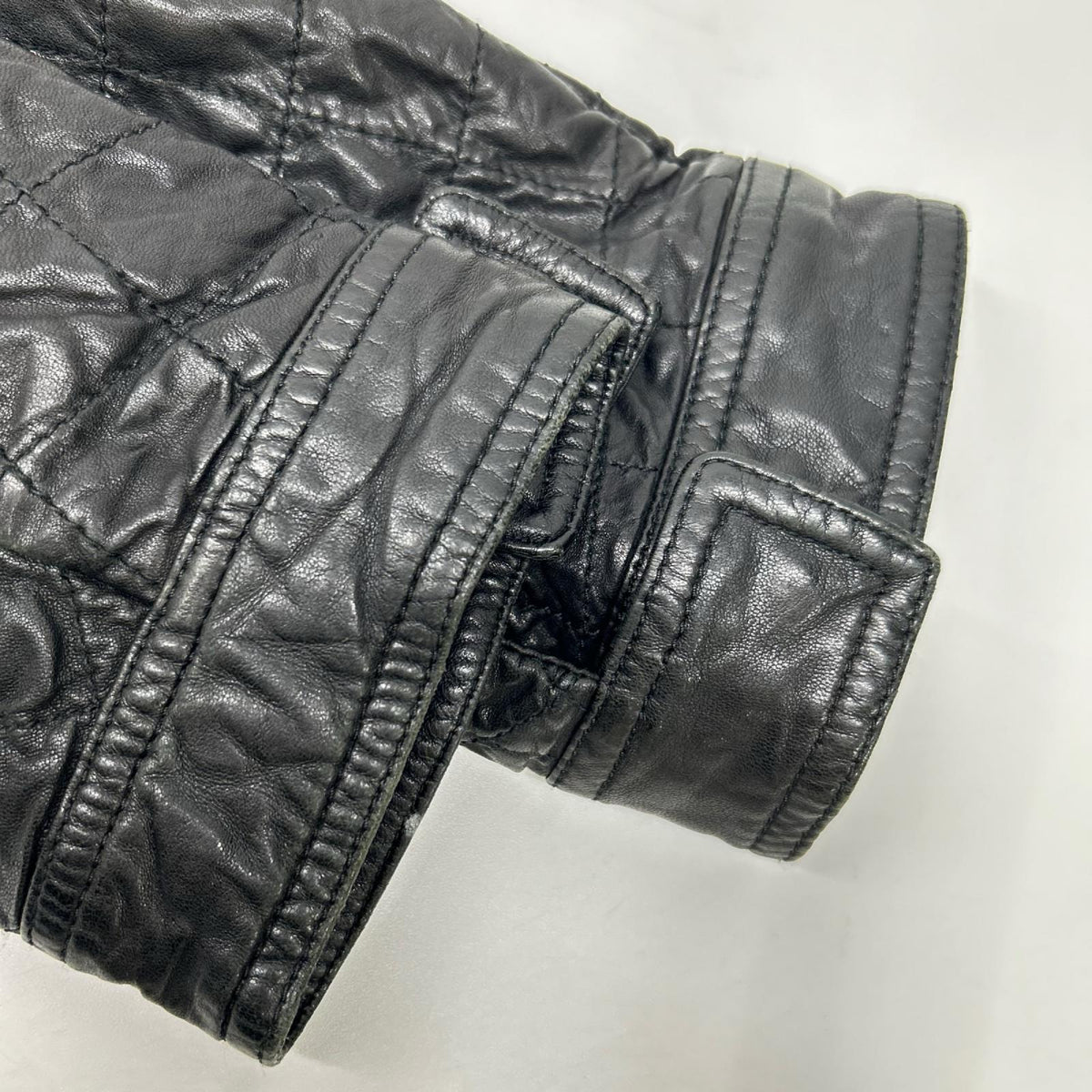 DOLCE&GABBANA G9Q30L Lamb Leather Jacket Black Size 52