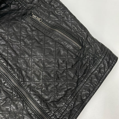 DOLCE&GABBANA G9Q30L Lamb Leather Jacket Black Size 52