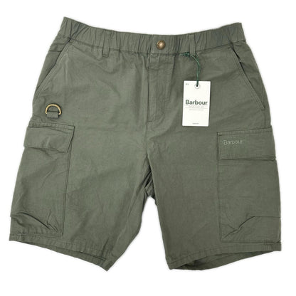 Barbour Spey Poplin Short Cotton Pants Khaki Size M