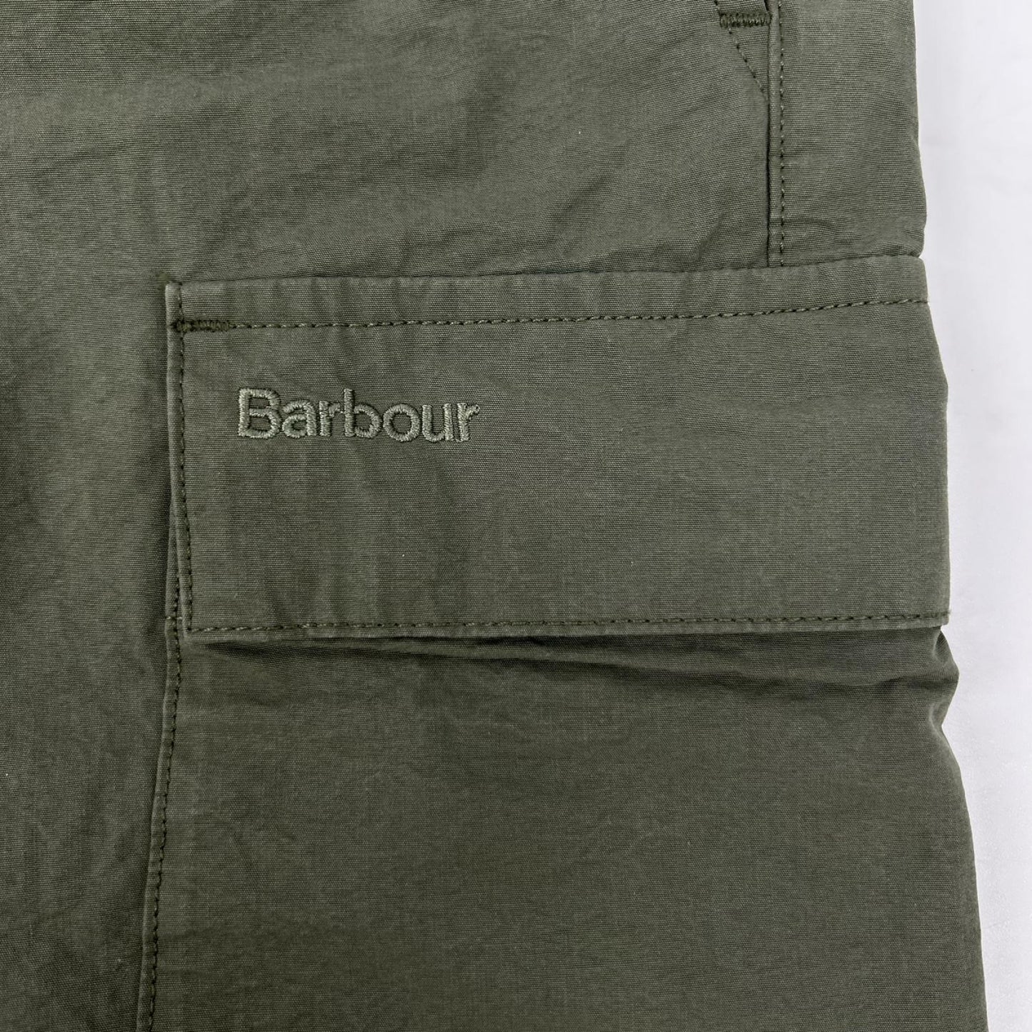 Barbour Spey Poplin Short Cotton Pants Khaki Size M