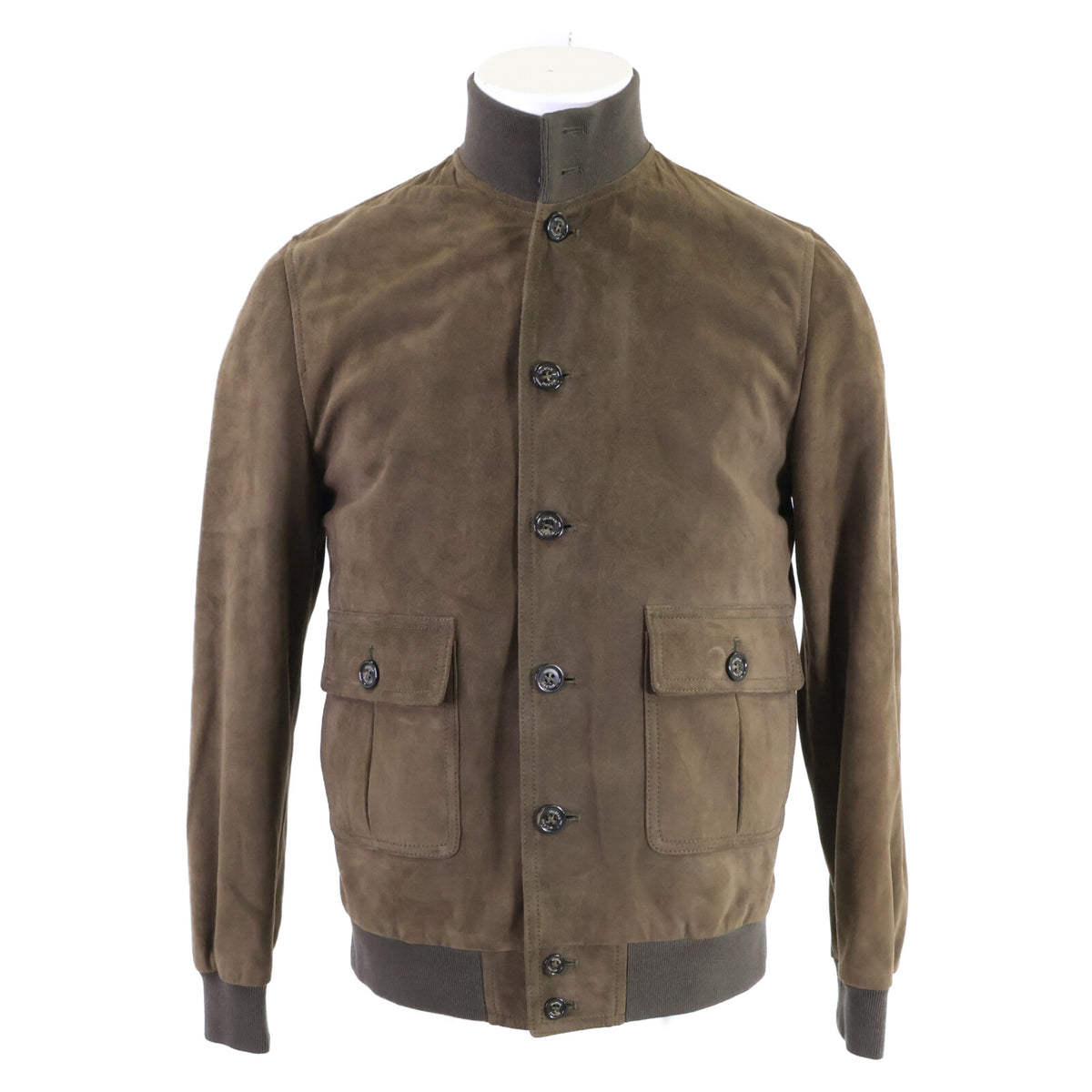 A.F 407A.F250 VALSTARINO Goat Leather Moss Green Jacket Size 44