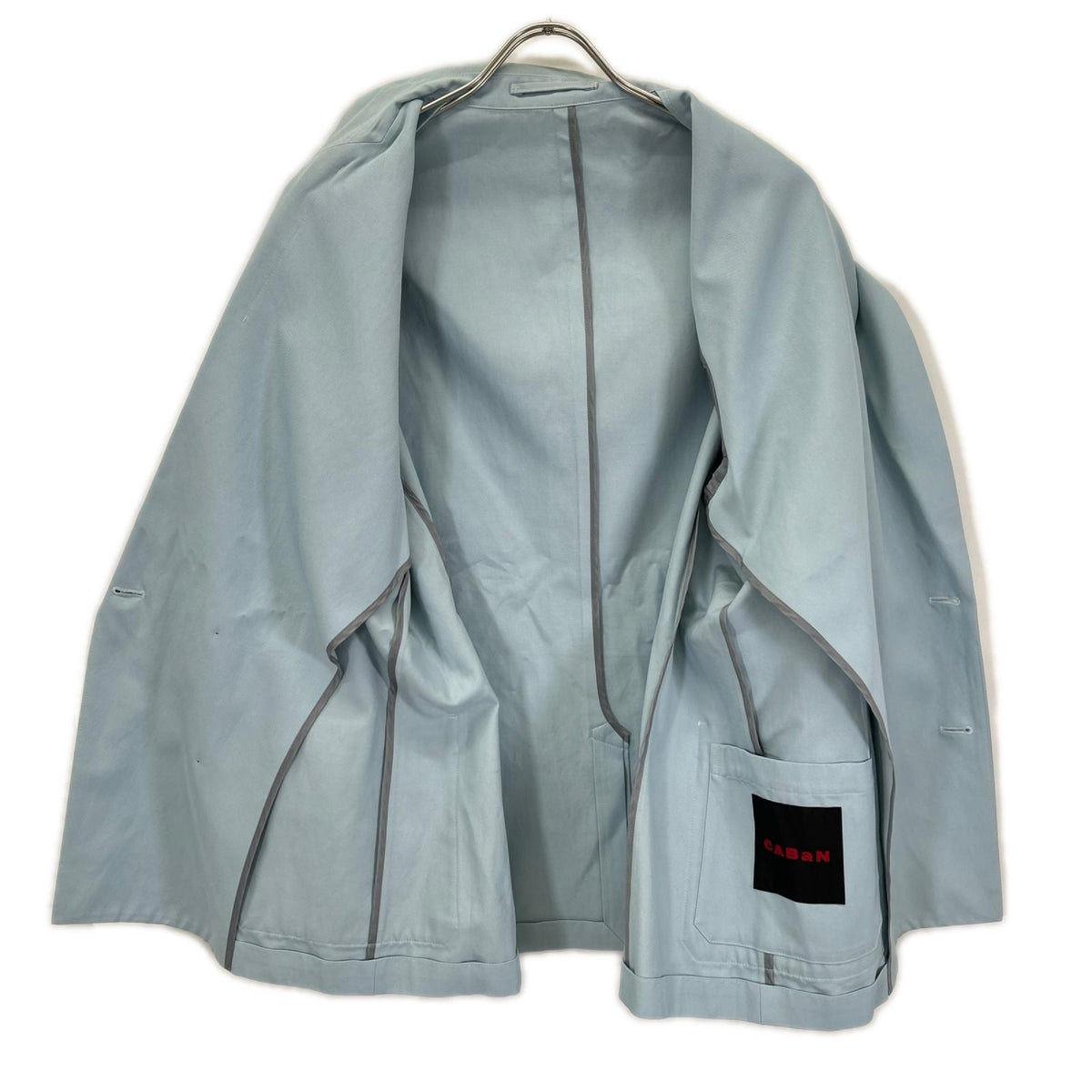 CABaN Light Blue Cotton Double-Breasted Jacket Size L