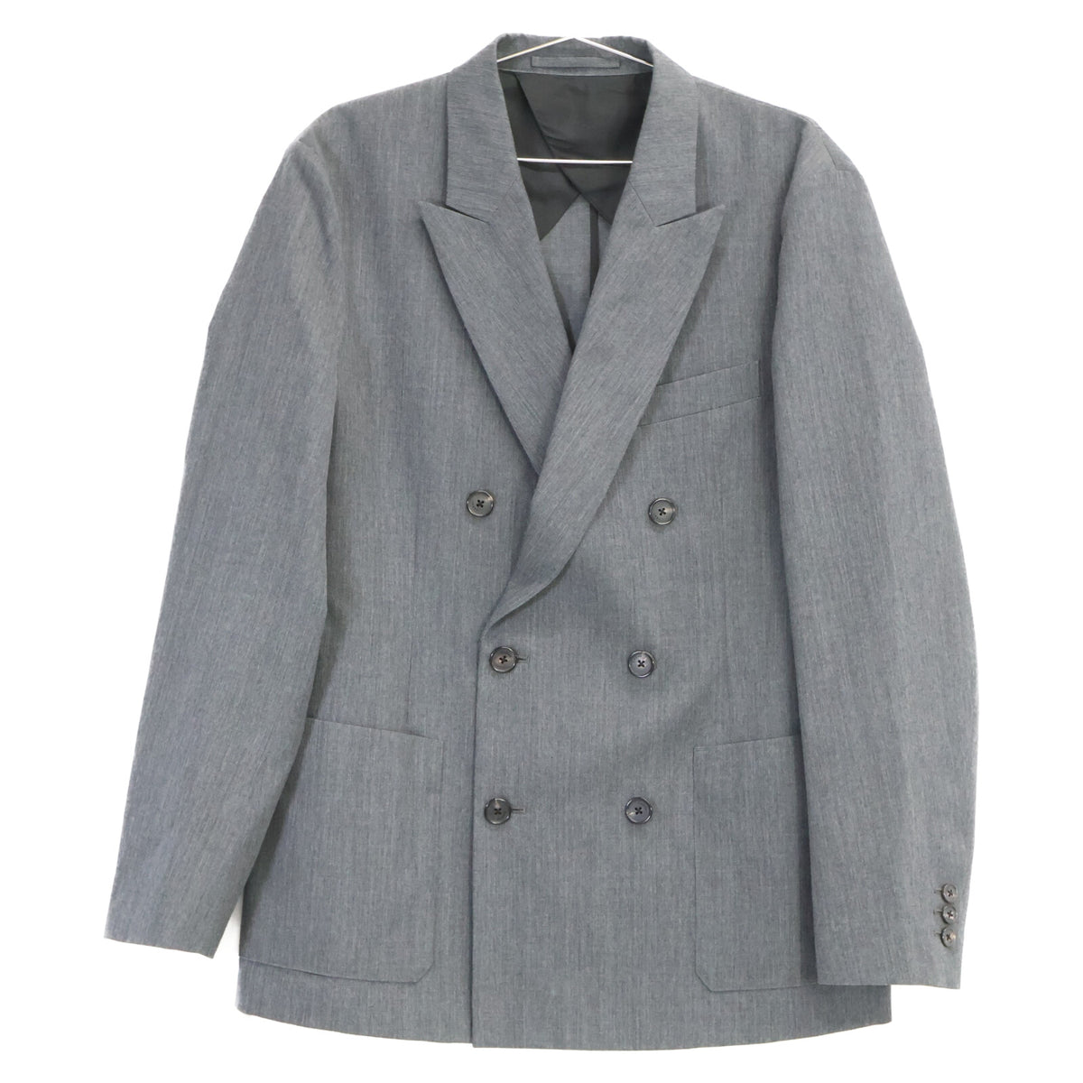 CABaN Light Wool Gabardine Double Jacket Gray Size L