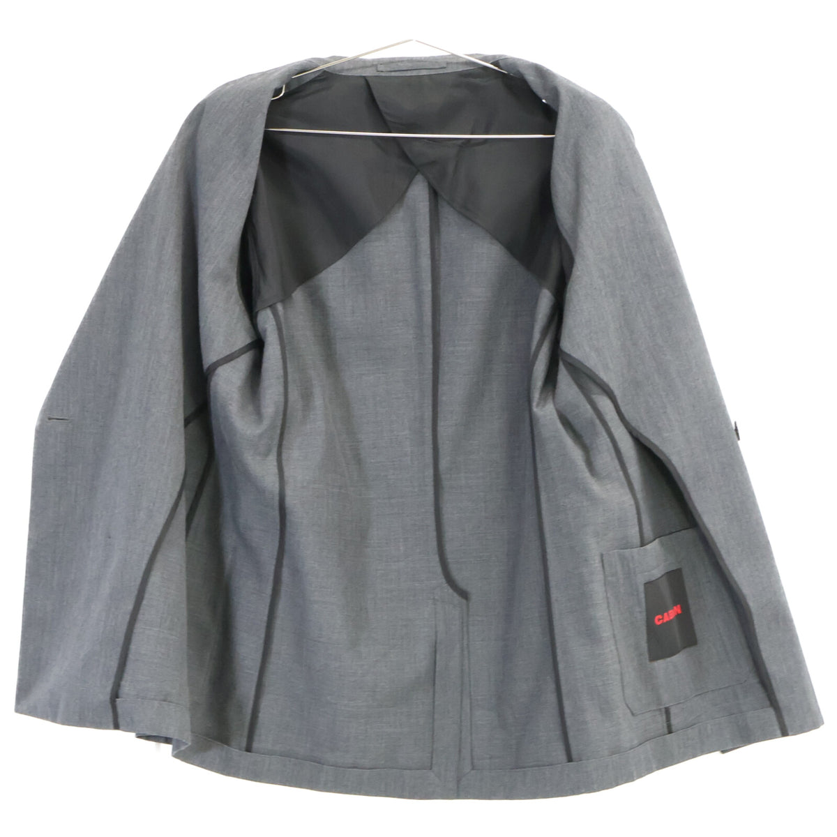 CABaN Light Wool Gabardine Double Jacket Gray Size L