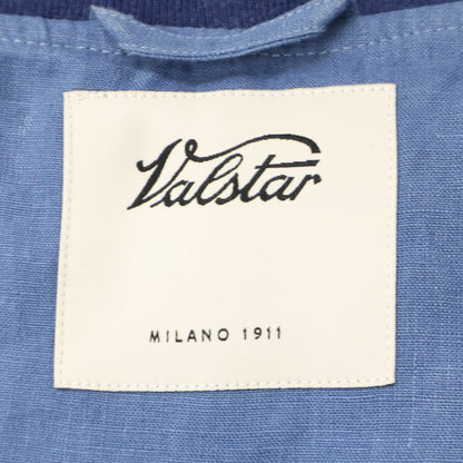 VALSTARINO Linen Blouson Jacket Dark Blue Size 50