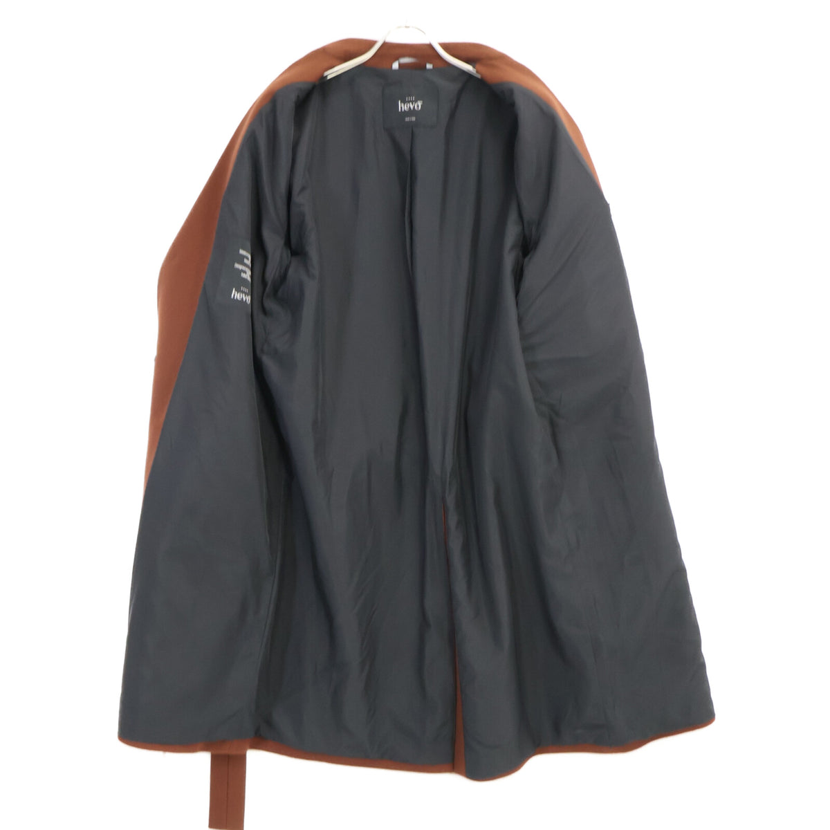 Hevo HCON Wool Blend Belted Chester Coat Brown Size 48