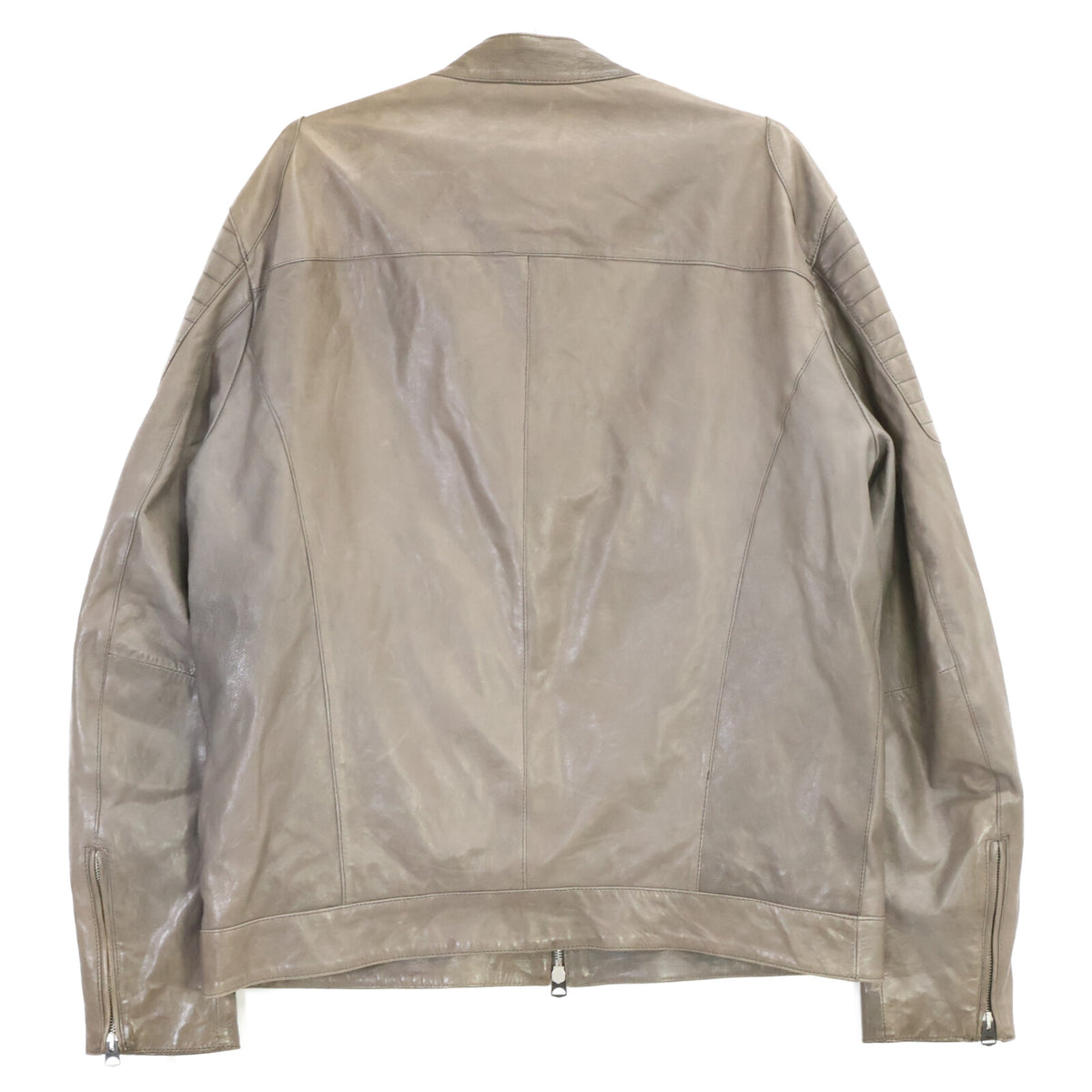 Replay M8246 Lamb Leather Single Rider Jacket Gray Size XL
