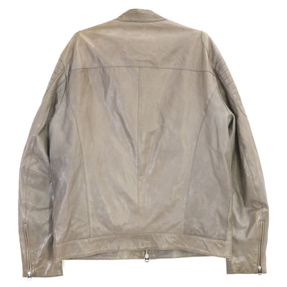Replay M8246 Lamb Leather Single Rider Jacket Gray Size XL
