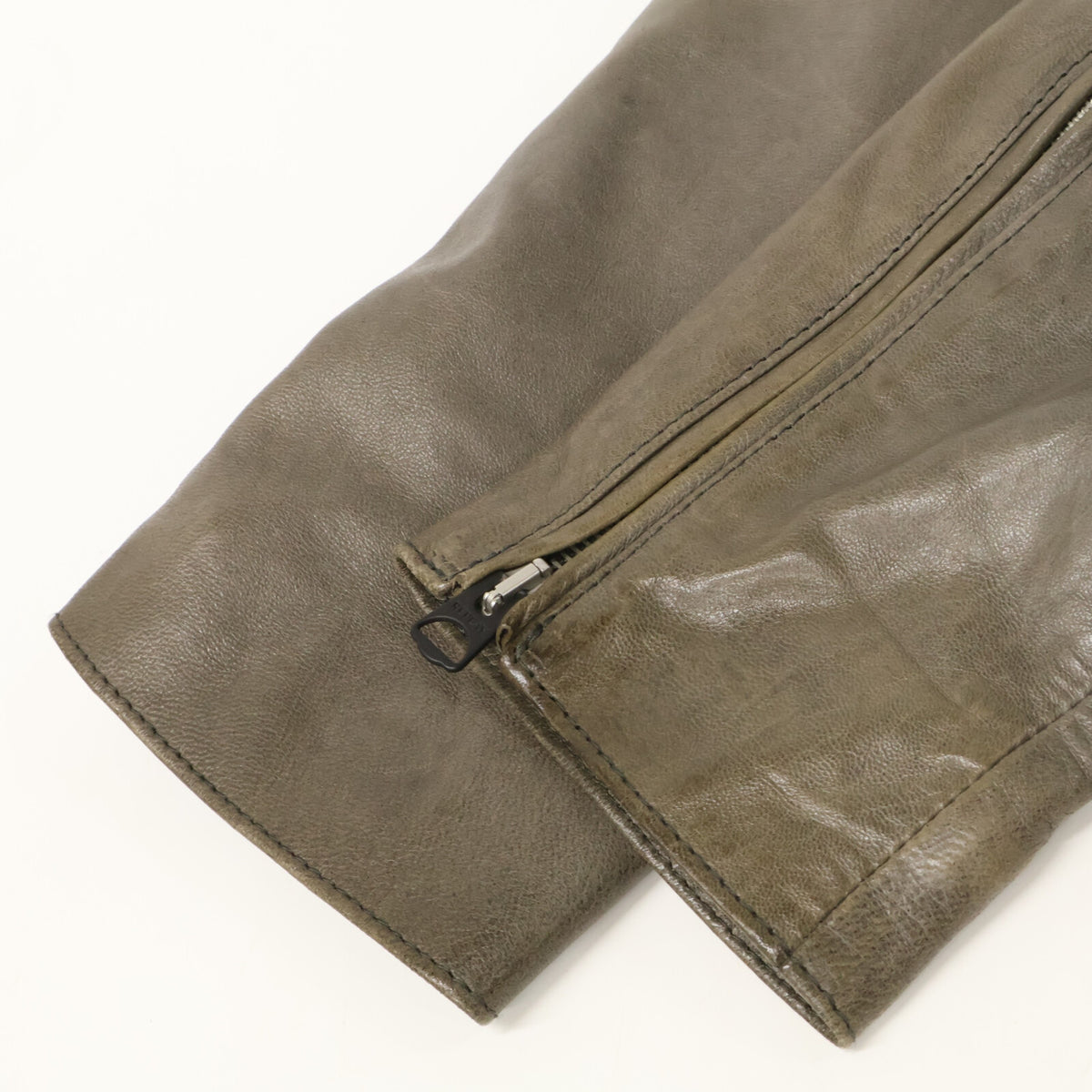 Replay M8246 Lamb Leather Single Rider Jacket Gray Size XL