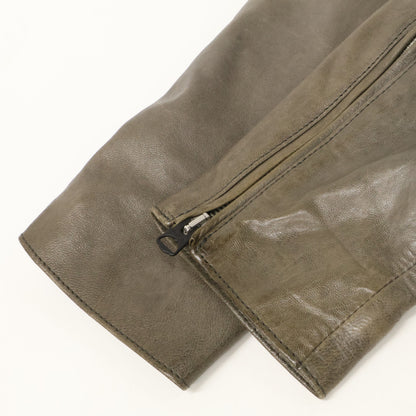 Replay M8246 Lamb Leather Single Rider Jacket Gray Size XL