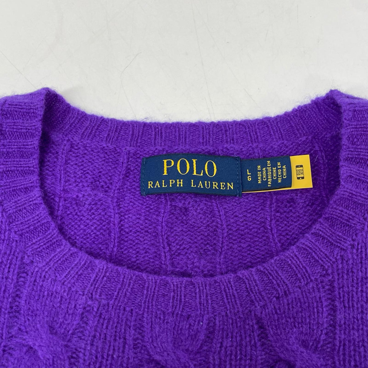 POLObyRalphLauren Wool Cashmere Cable Polo Purple Size L/G