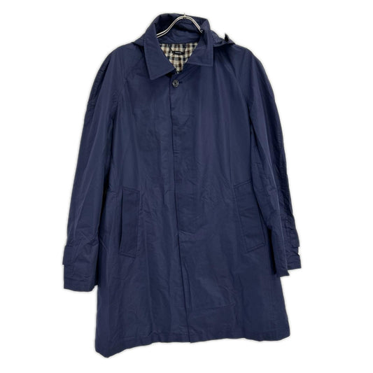 Aquascutum Navy Packable TEC.3 Raincoat Coat Size 40