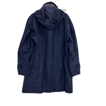 Aquascutum Navy Packable TEC.3 Raincoat Coat Size 40