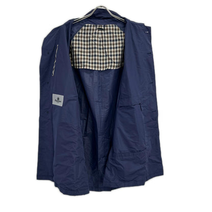 Aquascutum Navy Packable TEC.3 Raincoat Coat Size 40