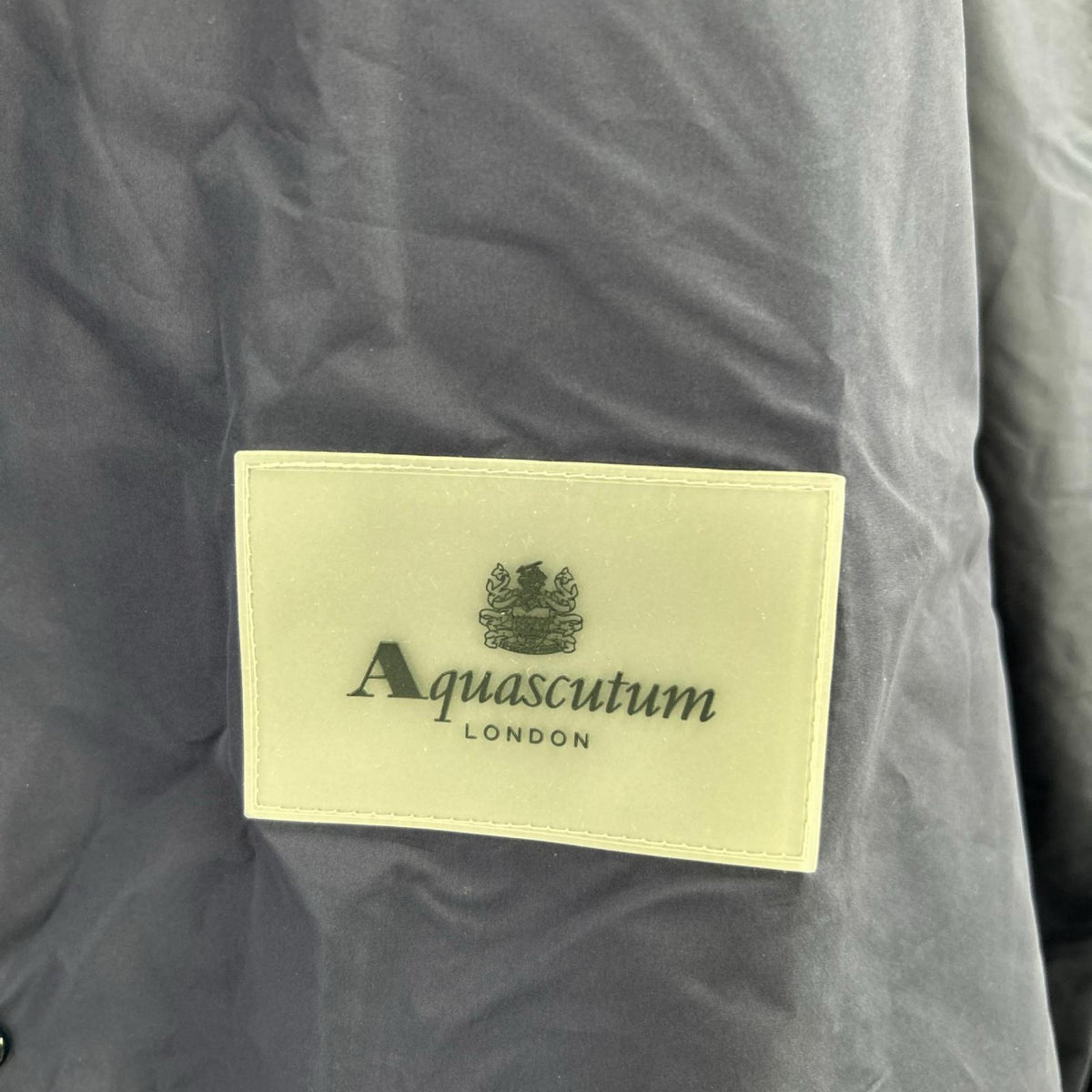 Aquascutum Navy Packable TEC.3 Raincoat Coat Size 40