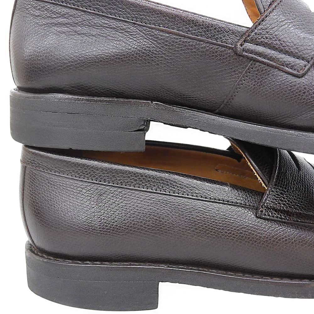 Berwick Grain Calf Leather Loafer Dark Brown Size 7
