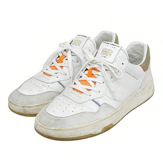 CRIME LONDON White TIMELESS Leather Sneakers Size EU 42