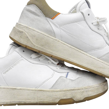 CRIME LONDON White TIMELESS Leather Sneakers Size EU 42