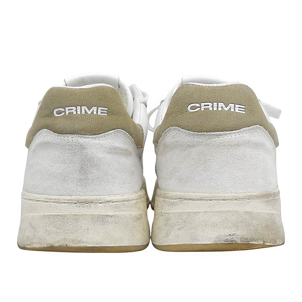 CRIME LONDON White TIMELESS Leather Sneakers Size EU 42