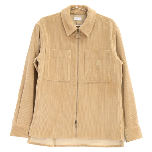 BURBERRY Corduroy Overshirt Jacket Beige