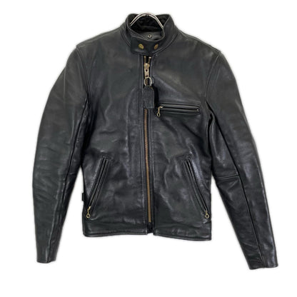VANSON Type B Cowhide Single Rider's Jacket Black Size 32