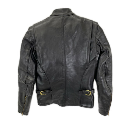 VANSON Type B Cowhide Single Rider's Jacket Black Size 32