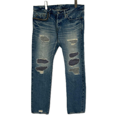 HYSTERIC GLAMOUR Distressed Selvedge Jeans Indigo Size 32